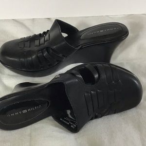 Tommy Hilfiger Black Melissa Clogs 7.5